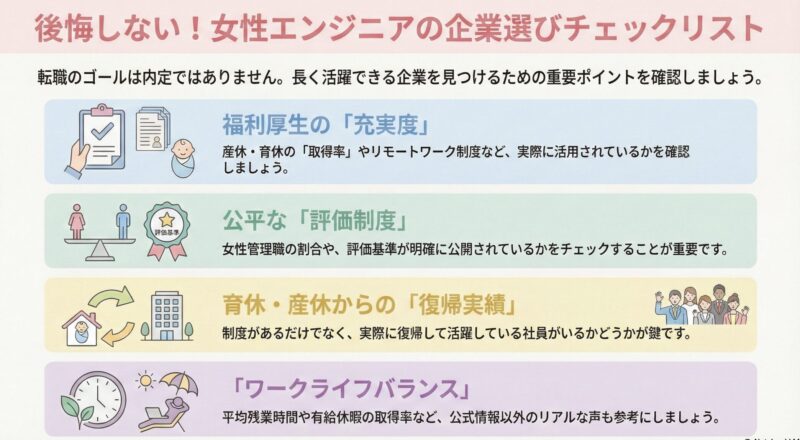 女性エンジニアが企業を選ぶポイント