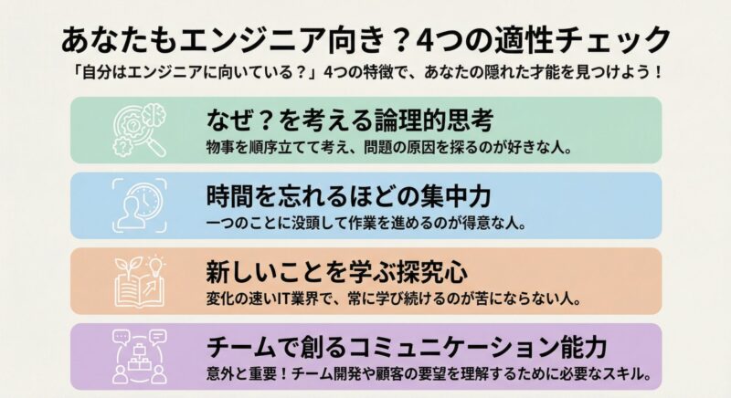 エンジニアに向いている女性の特徴