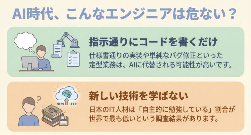AI時代に厳しくなるエンジニアの特徴
